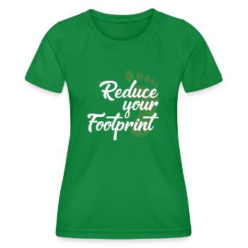 Reduce your Footprint - Women's Functional T-Shirt - kelly green - Front - AI Model Female 172 dark (172cm)