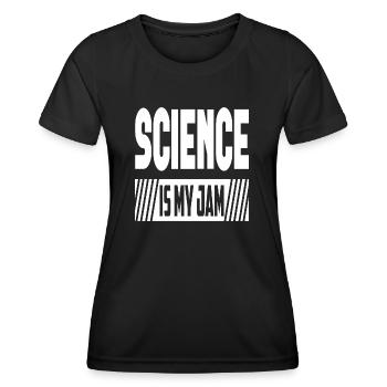 La science est ma confiture - T-shirt sport Femme - noir - Devant - AI Model Female 172 light (172cm)