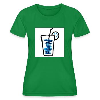Drink blue - Frauen Funktions-T-Shirt - Kelly Green - Vorne - AI Model Female 172 dark (172cm)