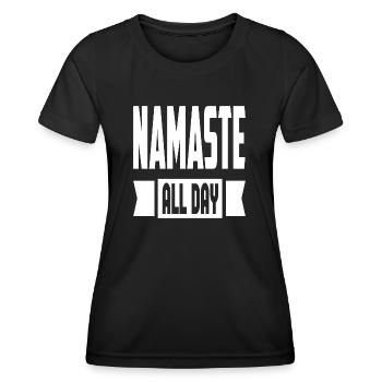 Namaste All Day - Women's Functional T-Shirt - black - Front - AI Model Female 172 light (172cm)