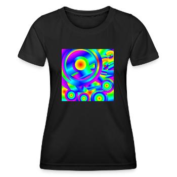 Lever de soleil méditerranéen - T-shirt sport Femme - noir - Devant - AI Model Female 172 light (172cm)