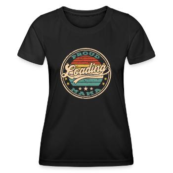 Proud Mama loading Mother Mothers Mother's Day - Women's Functional T-Shirt - black - Front - AI Model Female 172 light (172cm)