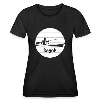 Sports nautiques en kayak - T-shirt sport Femme - noir - Devant - AI Model Female 172 light (172cm)