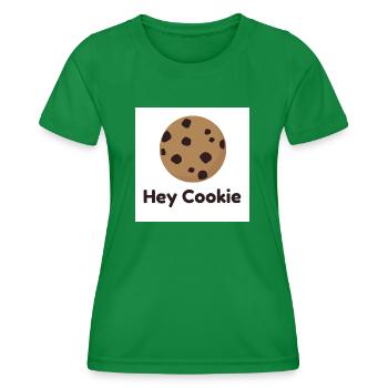 Hey Cookie - Women's Functional T-Shirt - kelly green - Front - AI Model Female 172 dark (172cm)