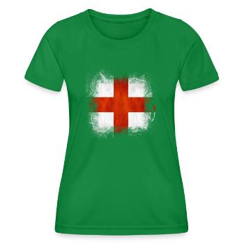 England UK London British English United Kingdom - Women's Functional T-Shirt - kelly green - Front - AI Model Female 172 dark (172cm)