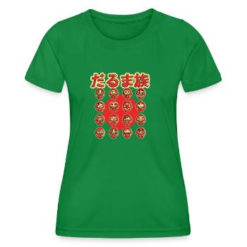 La tribu des Darumas - T-shirt sport Femme - vert - Devant - AI Model Female 172 dark (172cm)