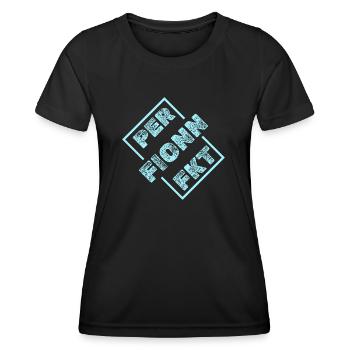 Perfekt Einzigartig Fionn - Frauen Funktions-T-Shirt - Schwarz - Vorne - AI Model Female 172 light (172cm)