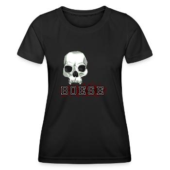 Skull - Frauen Funktions-T-Shirt - Schwarz - Vorne - AI Model Female 172 light (172cm)