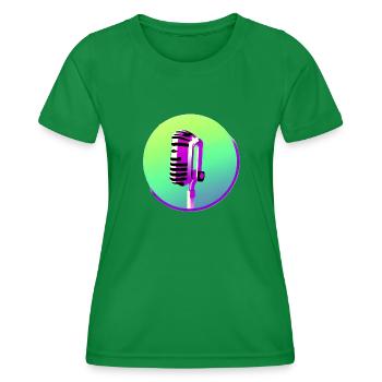 Singer Vocals Musicians Band Singing Hobby Singers - Women's Functional T-Shirt - kelly green - Front - AI Model Female 172 dark (172cm)