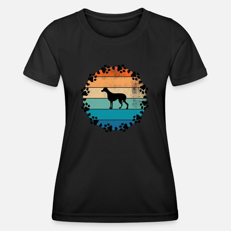 Dogs Sun Doberman - Women's Functional T-Shirt - black