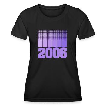 Né en 2006 - T-shirt sport Femme - noir - Devant - AI Model Female 172 light (172cm)