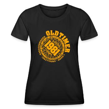 Papa 1981 - Frauen Funktions-T-Shirt - Schwarz - Vorne - AI Model Female 172 light (172cm)