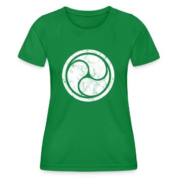 Triple Yin Yang, Tao, Bouddhisme Zen, Tibet, Japon - T-shirt sport Femme - vert - Devant - AI Model Female 172 dark (172cm)