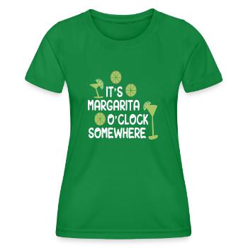 C’est Magarita o ́clock quelque part - T-shirt sport Femme - vert - Devant - AI Model Female 172 dark (172cm)