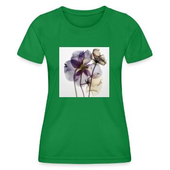 Herbier de belles fleurs photo - T-shirt sport Femme - vert - Devant - AI Model Female 172 dark (172cm)