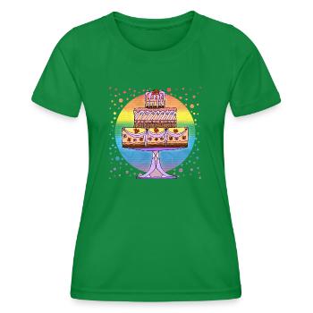 Gâteau - T-shirt sport Femme - vert - Devant - AI Model Female 172 dark (172cm)