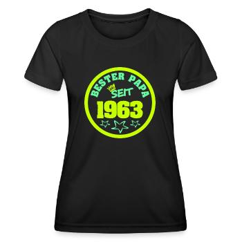 Jahr 1963 - Frauen Funktions-T-Shirt - Schwarz - Vorne - AI Model Female 172 light (172cm)