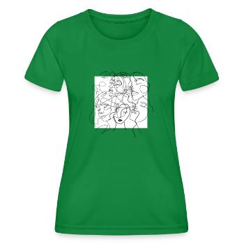 Face line white - T-shirt sport Femme - vert - Devant - AI Model Female 172 dark (172cm)
