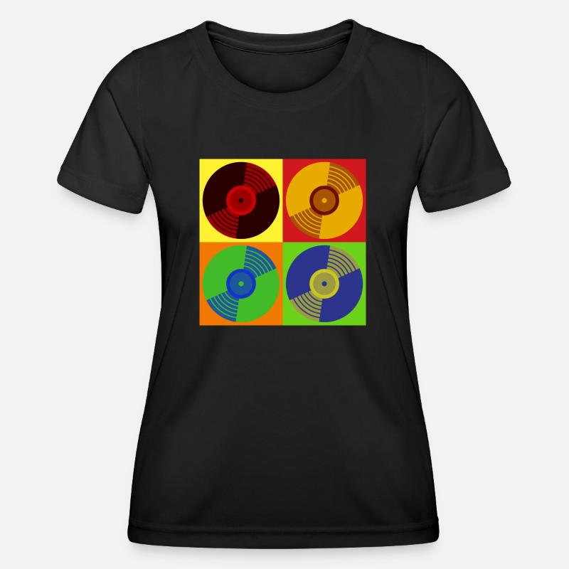 Vinyl Retro - Women's Functional T-Shirt - black