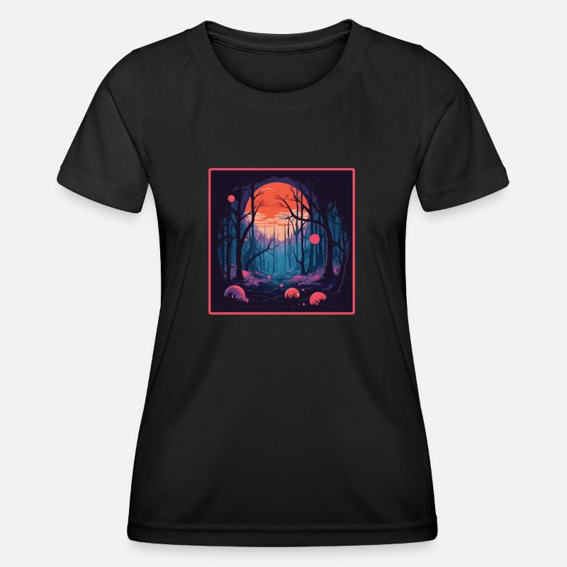 Haunted Forest - Women's Functional T-Shirt - black