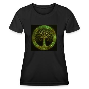 Celtic Tree of Life - T-shirt sport Femme - noir - Devant - AI Model Female 172 light (172cm)