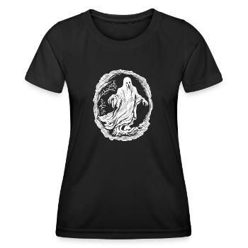 Geist Geister Geisterstunde Halloween - Frauen Funktions-T-Shirt - Schwarz - Vorne - AI Model Female 172 light (172cm)
