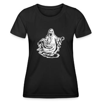 Geist Geister Geisterstunde Halloween - Frauen Funktions-T-Shirt - Schwarz - Vorne - AI Model Female 172 light (172cm)