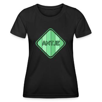 Fille Antje - T-shirt sport Femme - noir - Devant - AI Model Female 172 light (172cm)
