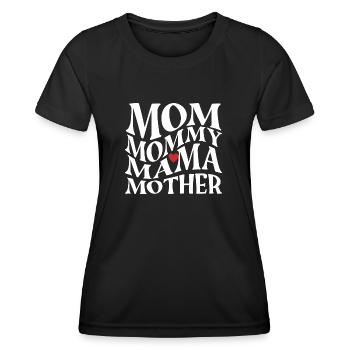 Fête des mères - Maman Maman Maman Mère - T-shirt sport Femme - noir - Devant - AI Model Female 172 light (172cm)