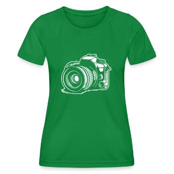Photographe Photographie Caméra de photographie - T-shirt sport Femme - vert - Devant - AI Model Female 172 dark (172cm)