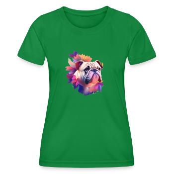 Bouledogue - T-shirt sport Femme - vert - Devant - AI Model Female 172 dark (172cm)