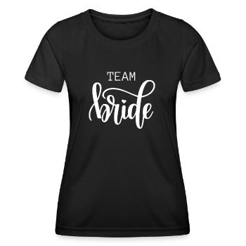 Team bride - Women's Functional T-Shirt - black - Front - AI Model Female 172 light (172cm)