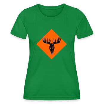 Elch-Schädel - Frauen Funktions-T-Shirt - Kelly Green - Vorne - AI Model Female 172 dark (172cm)