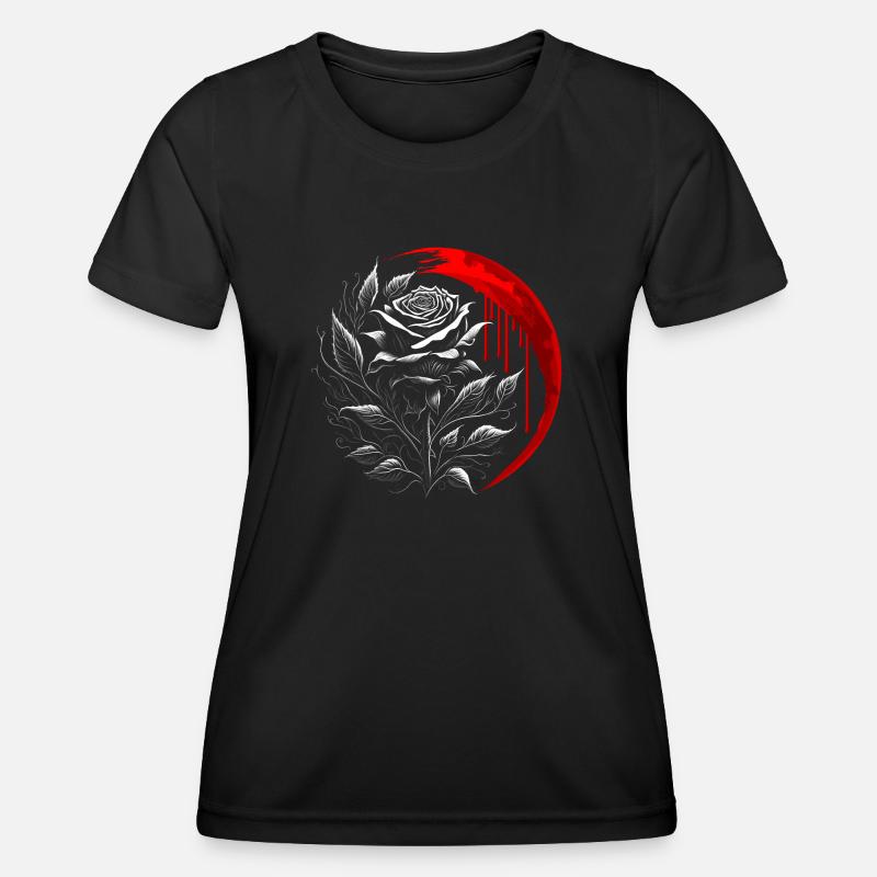 Red Moon Rose 5000 - DIGITAL - Women's Functional T-Shirt - black