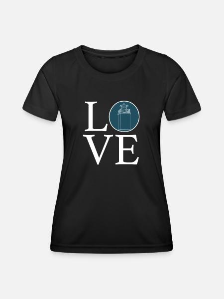 Love Föhr - Frauen Funktions-T-Shirt - Schwarz