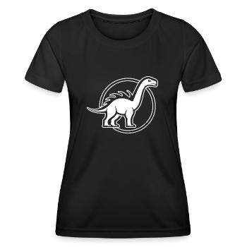 Dino Dinosaurier Dinosaurs Paläontologie - Frauen Funktions-T-Shirt - Schwarz - Vorne - AI Model Female 172 light (172cm)