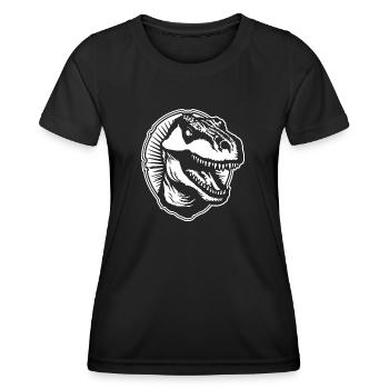 Dino Dinosaurier Dinosaurs Paläontologie - Frauen Funktions-T-Shirt - Schwarz - Vorne - AI Model Female 172 light (172cm)