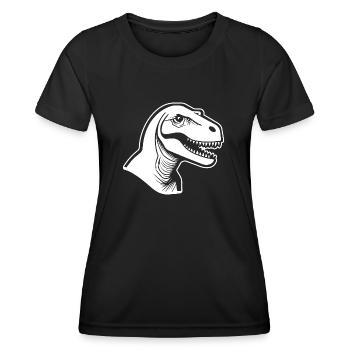 Dino Dinosaurier Dinosaurs Paläontologie - Frauen Funktions-T-Shirt - Schwarz - Vorne - AI Model Female 172 light (172cm)