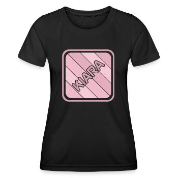 First name Kiara - Women's Functional T-Shirt - black - Front - AI Model Female 172 light (172cm)