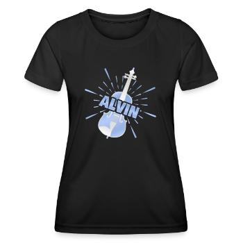 Violon Alvin - T-shirt sport Femme - noir - Devant - AI Model Female 172 light (172cm)