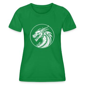 Drache Drachen Fantasie Mythologie - Frauen Funktions-T-Shirt - Kelly Green - Vorne - AI Model Female 172 dark (172cm)