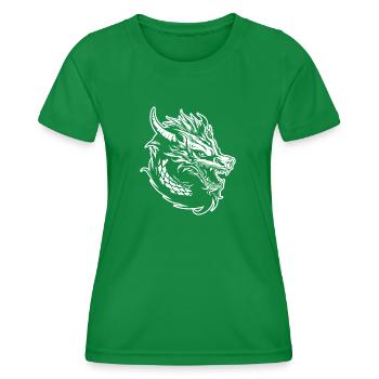 Drache Drachen Fantasie Mythologie - Frauen Funktions-T-Shirt - Kelly Green - Vorne - AI Model Female 172 dark (172cm)