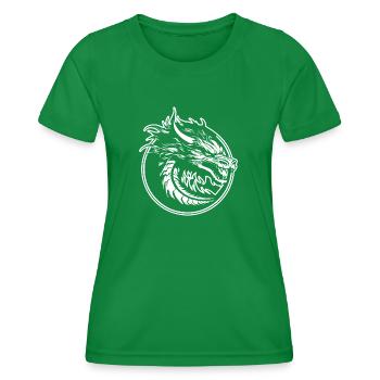 Drache Drachen Fantasie Mythologie - Frauen Funktions-T-Shirt - Kelly Green - Vorne - AI Model Female 172 dark (172cm)