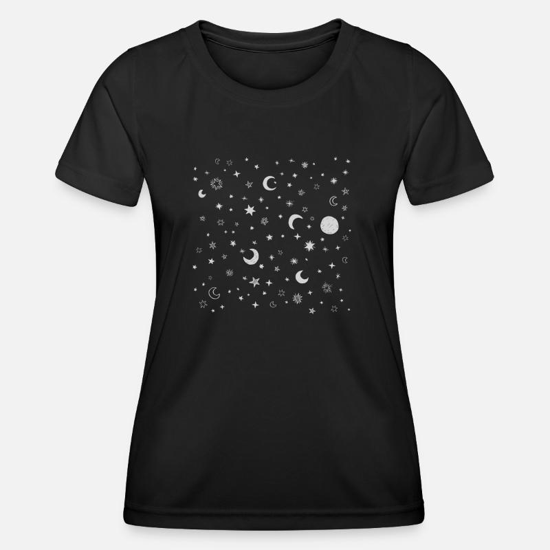 Space potpourri - white - Women's Functional T-Shirt - black