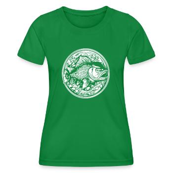 Pêche au poisson Pêche en mer - T-shirt sport Femme - vert - Devant - AI Model Female 172 dark (172cm)