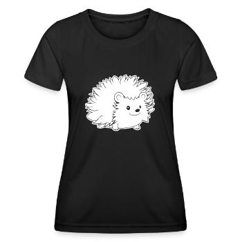 Hedgehog Forest Prickly Animal - Women's Functional T-Shirt - black - Front - AI Model Female 172 light (172cm)