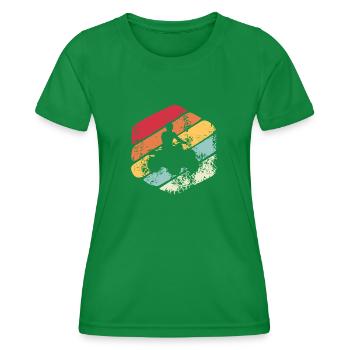Vintage Quad Geschenk - Frauen Funktions-T-Shirt - Kelly Green - Vorne - AI Model Female 172 dark (172cm)