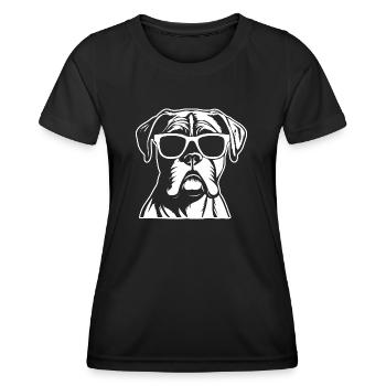 Races de chiens boxers - T-shirt sport Femme - noir - Devant - AI Model Female 172 light (172cm)