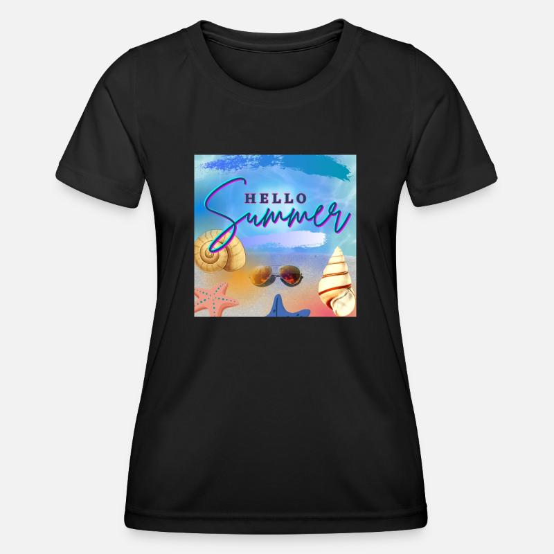 Hello Summer - Women's Functional T-Shirt - black