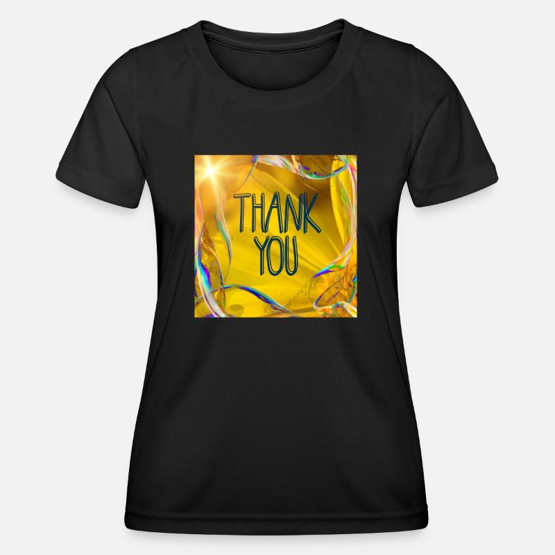 Thank You - Women's Functional T-Shirt - black